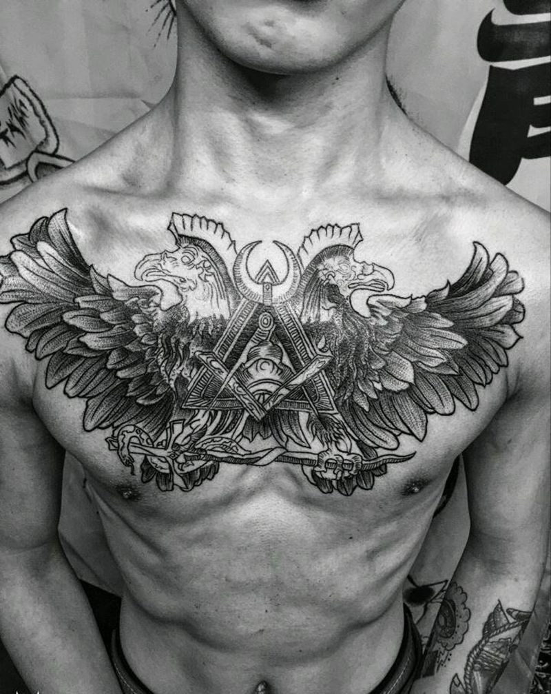 花胸未完成纹身图片