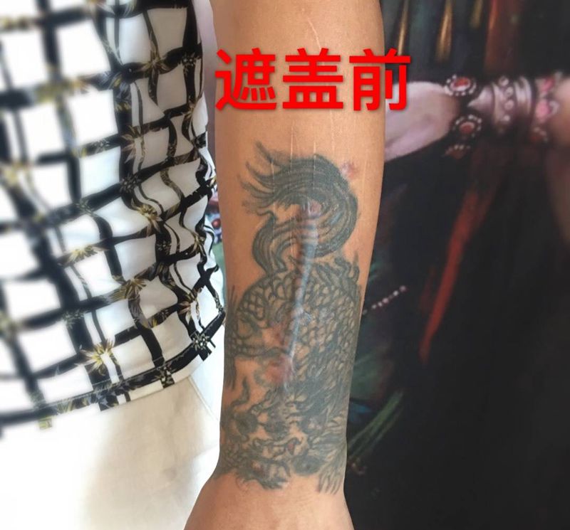 遮盖纹身图片