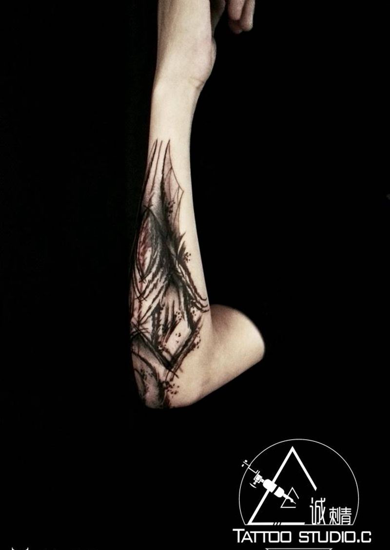 原创花体字纹身图片_手臂花体字成品纹身图案