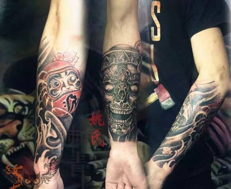 嘎巴拉包小臂纹身图片