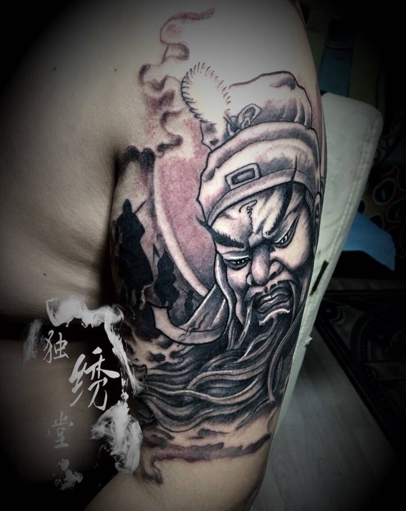 关二爷纹身图片