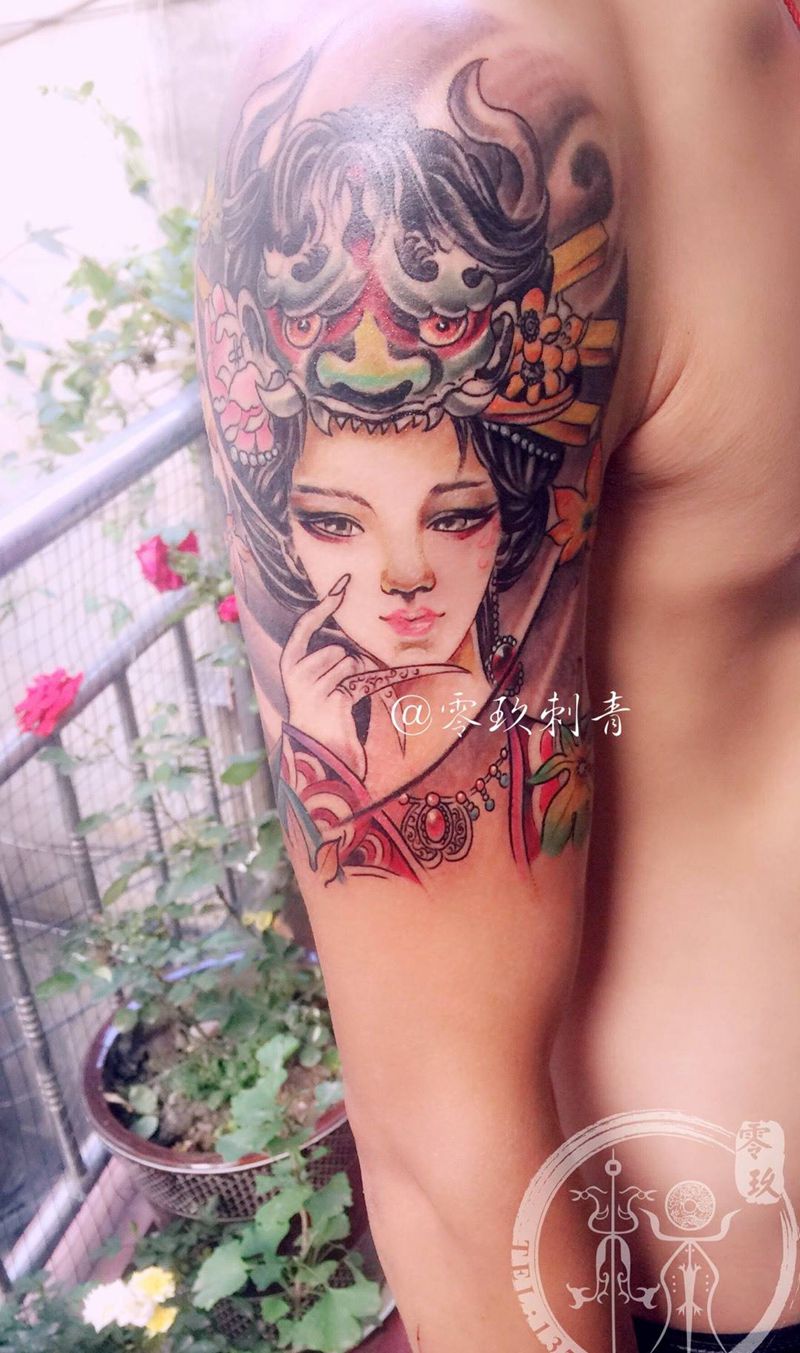 艺妓纹身图片