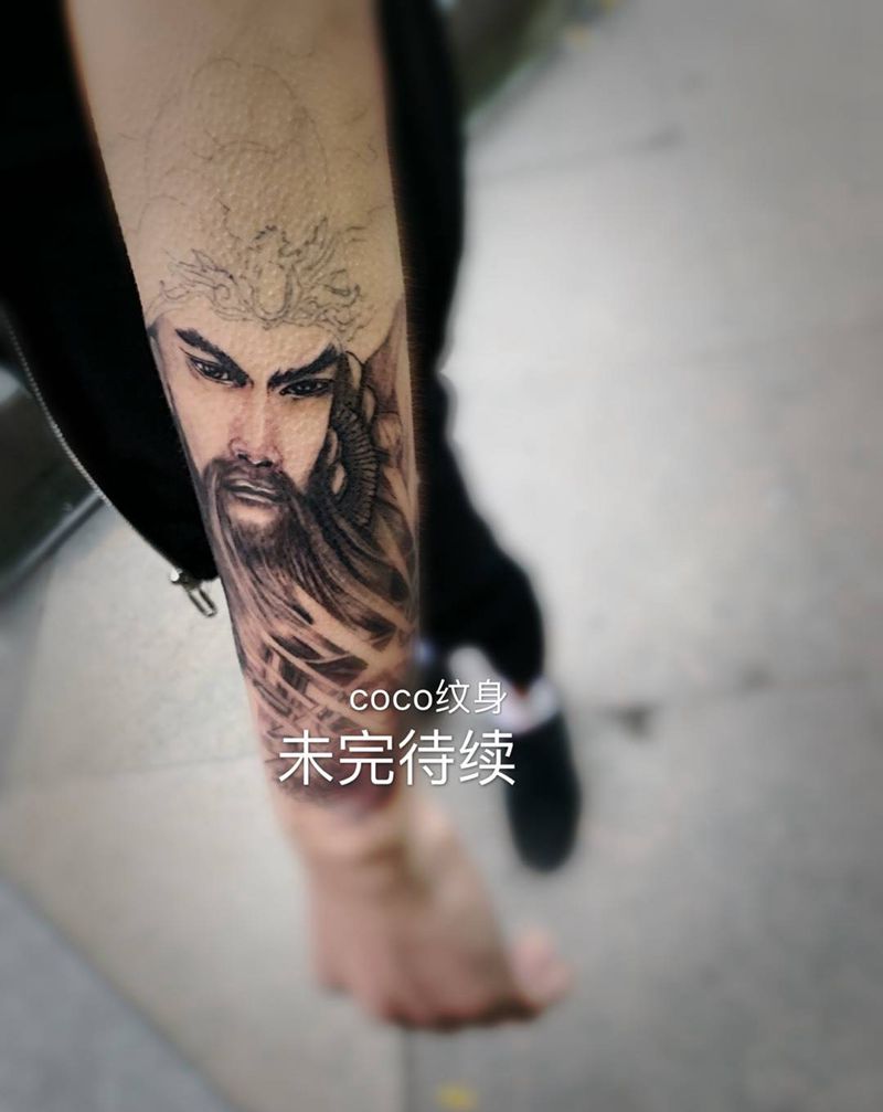 关二爷纹身图片