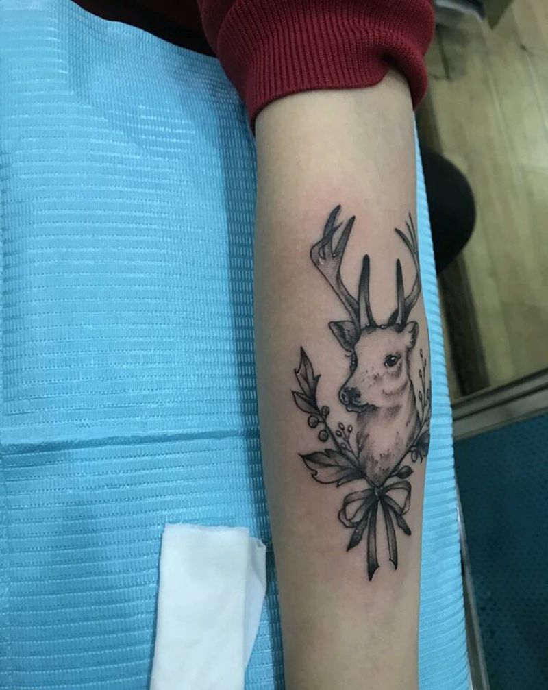 小鹿子纹身图片