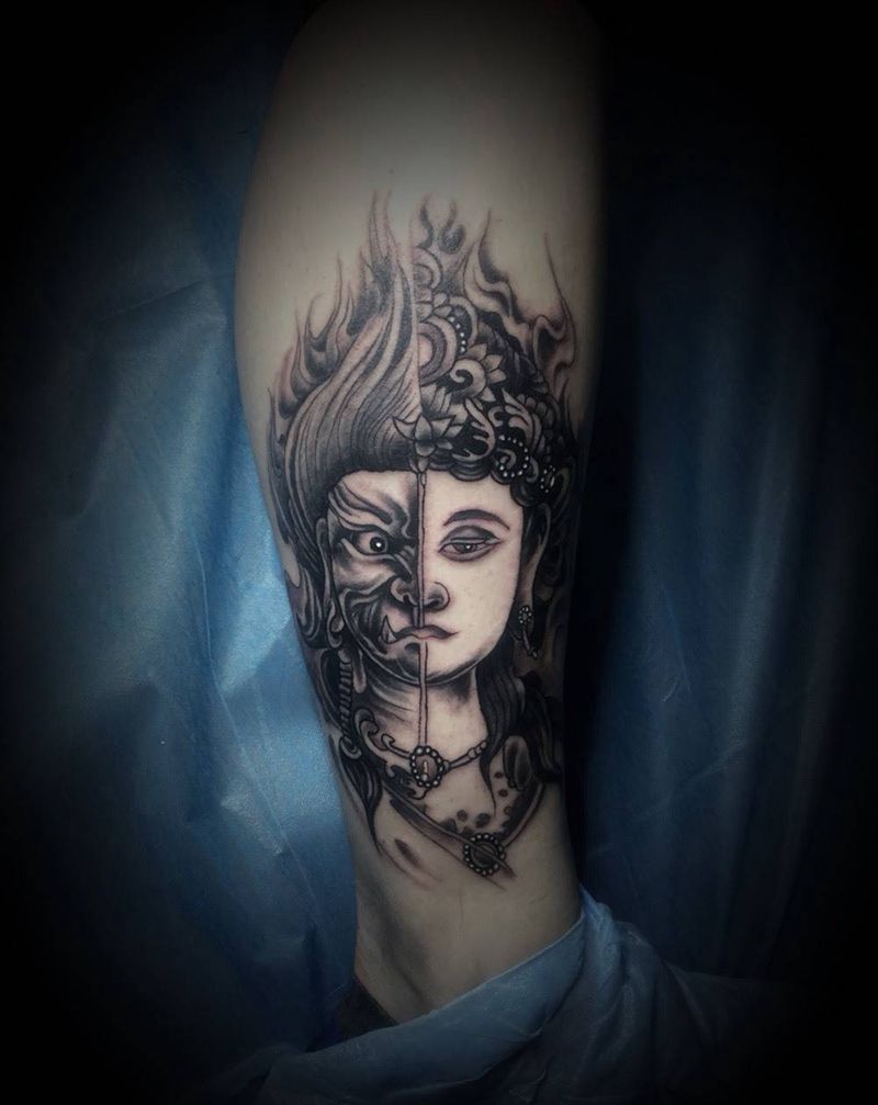 明万一怒间纹身图片