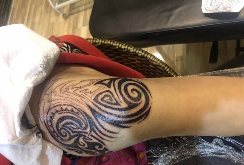 图腾遮盖纹身图片