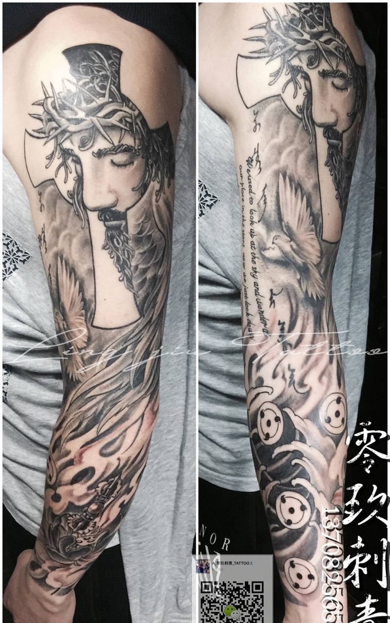 欧美花臂纹身图片