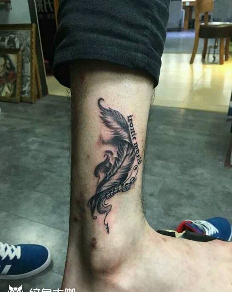 小羽毛纹身图片