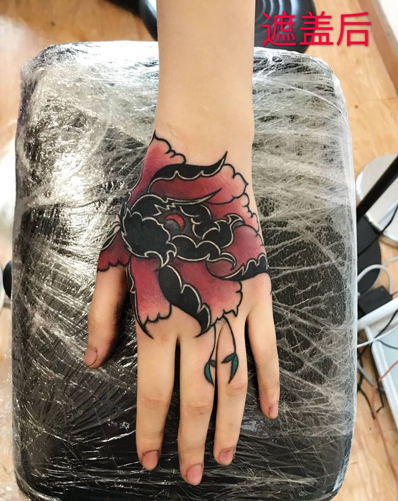 遮盖纹身图片_手部纹身图案