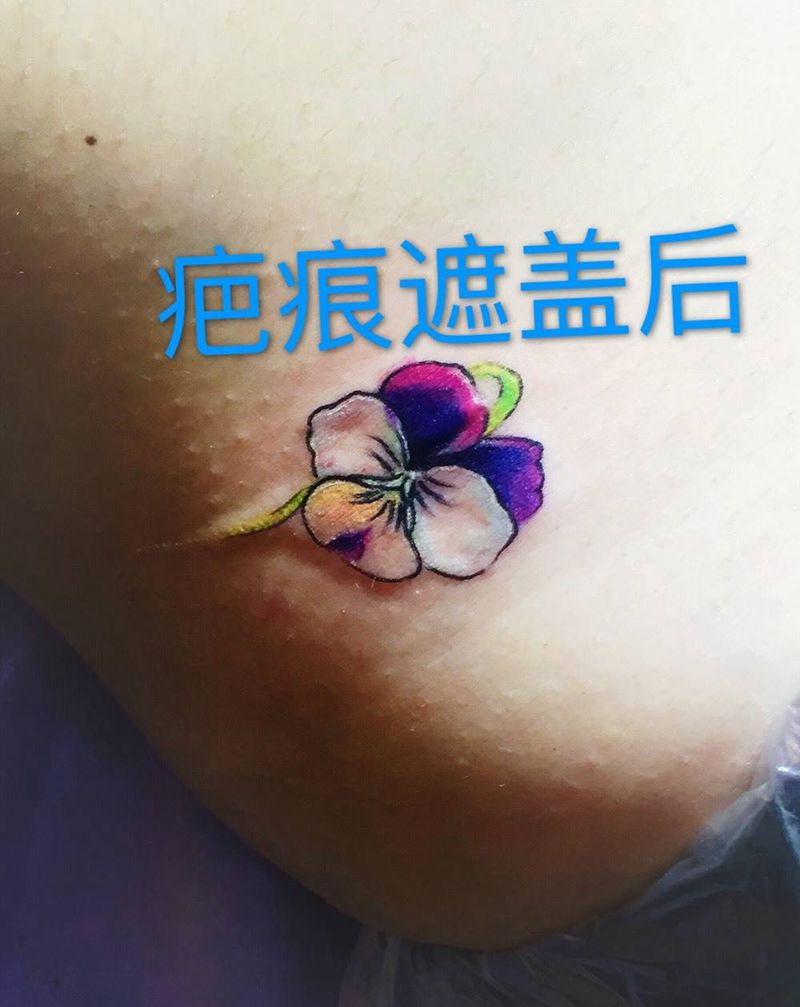 豌豆花纹身图片