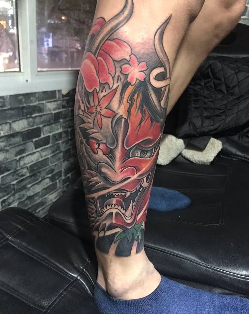 包小腿纹身图片