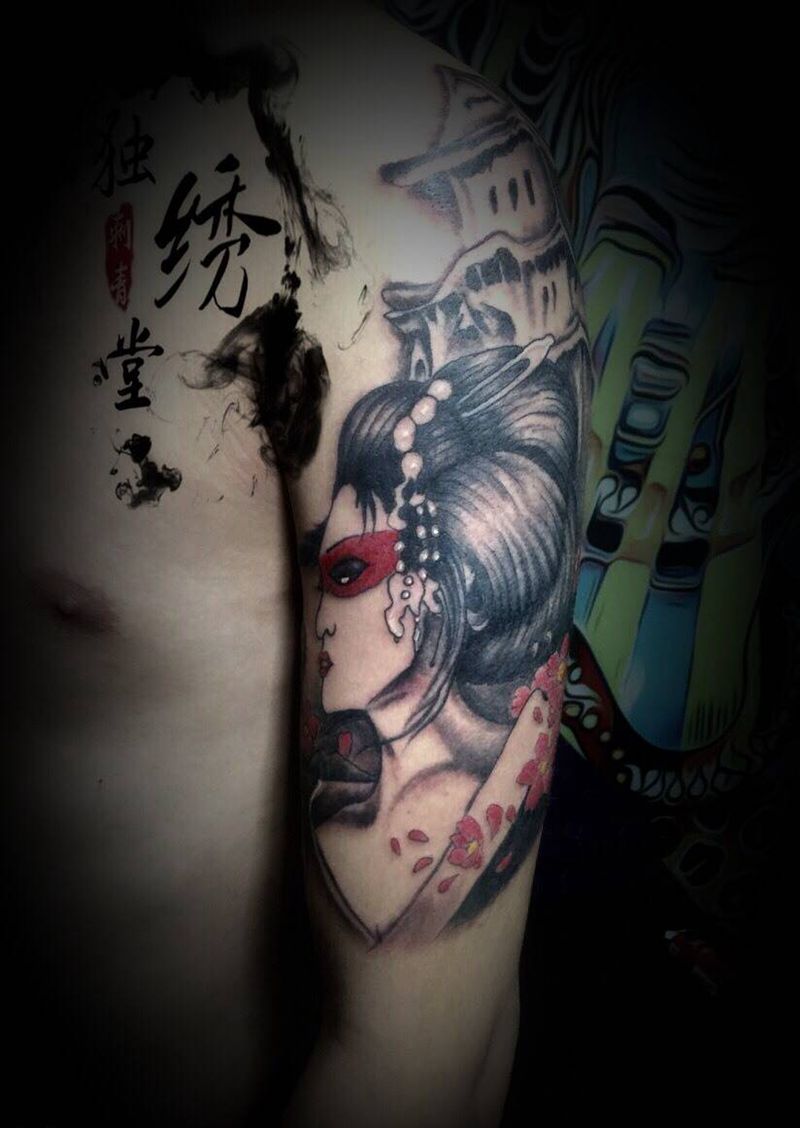 艺姬纹身图片