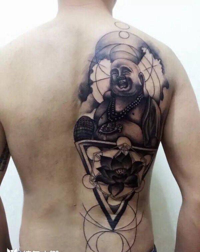 弥勒佛纹身图片