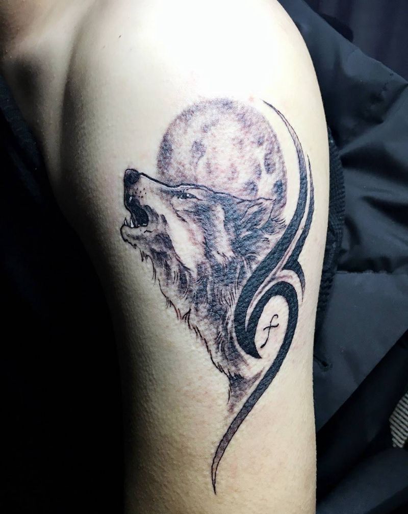 狼纹身图片