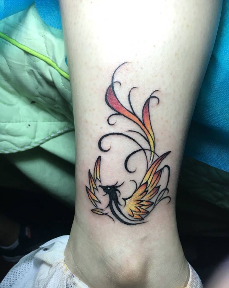 小凤凰纹身图片