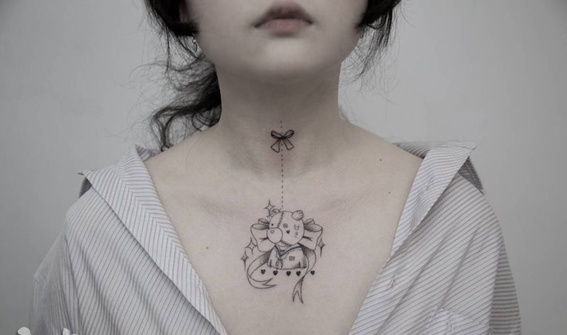 小清新与死士纹身图片_手臂纹身图案