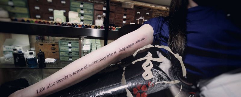 一长串2枚纹身图片_手臂纹身图案