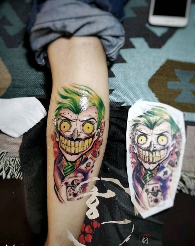 school小丑男纹身图片_New School纹身图案