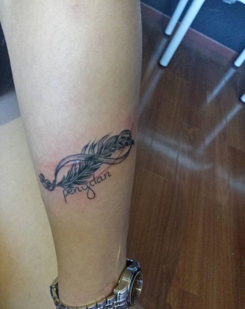 疤痕遮盖羽毛纹身图片