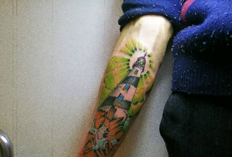 灯塔纹身图片