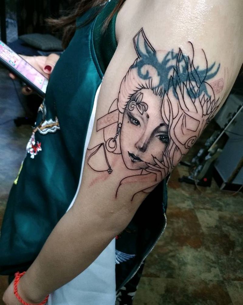 遮盖未完成纹身图片