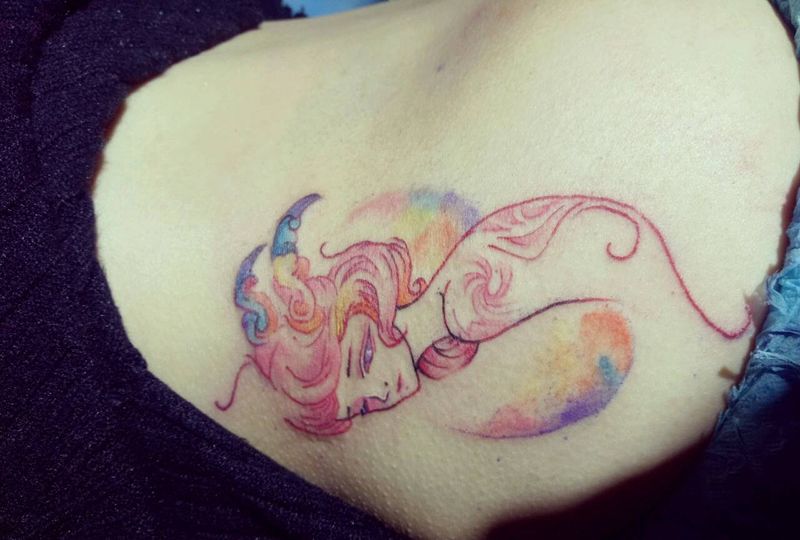 摩羯座纹身图片