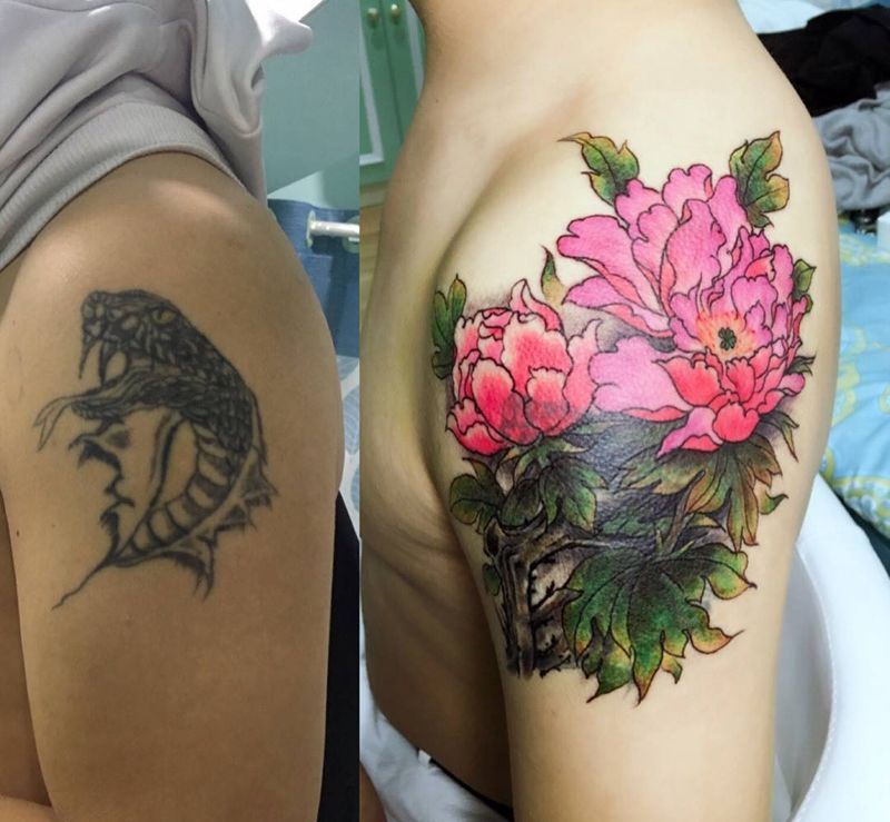 遮盖旧纹身纹身图片