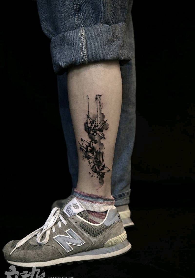 千纸鹤·徐师作品纹身图片