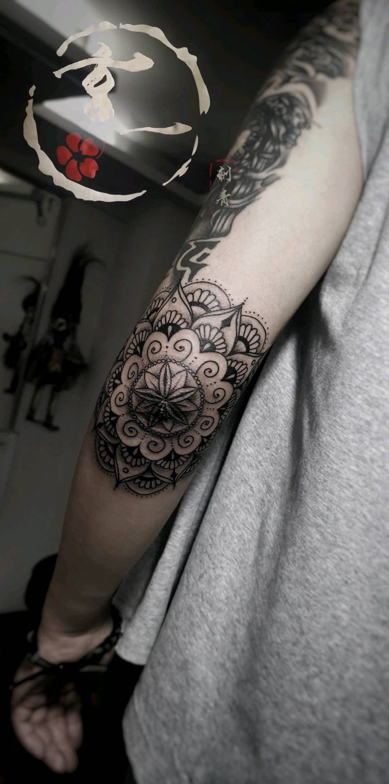 梵花系列纹身图片_图腾点刺纹身图案