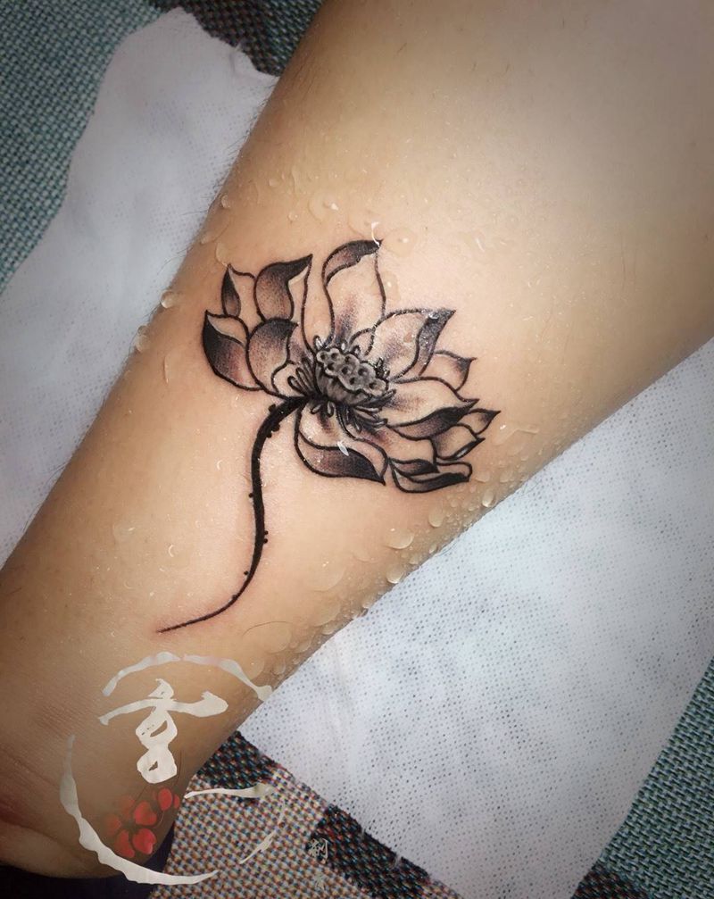莲纹身图片