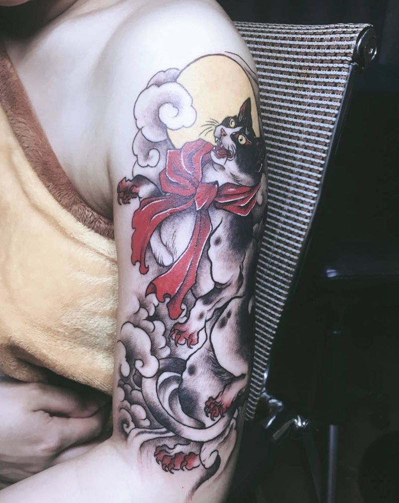 猫妖纹身图片