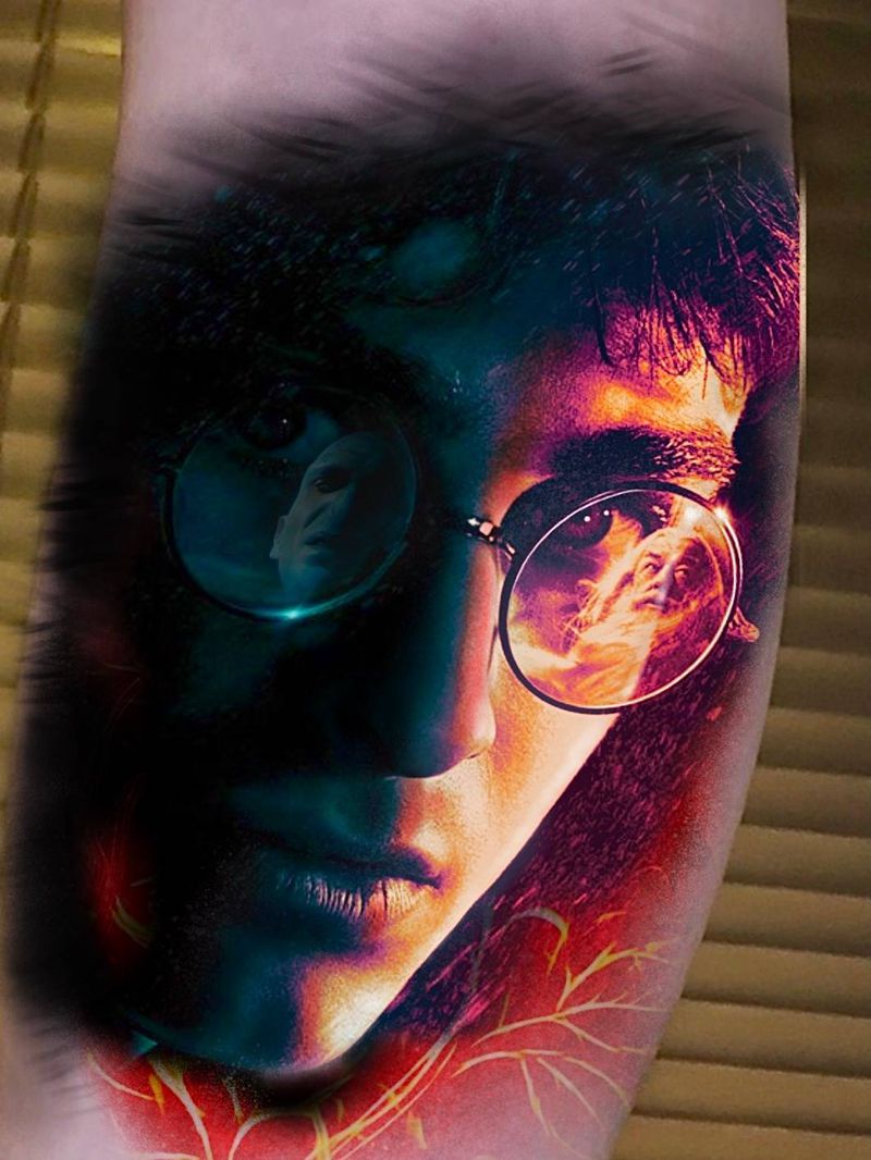 哈利波特纹身图片_欧美写实纹身图案