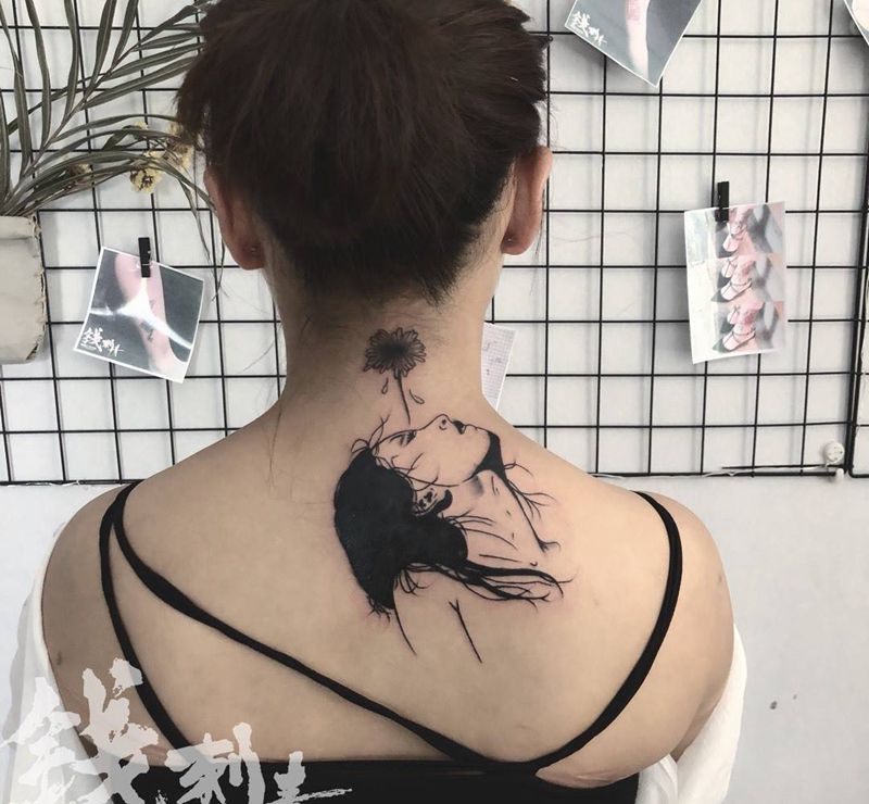 遮盖旧图纹身图片