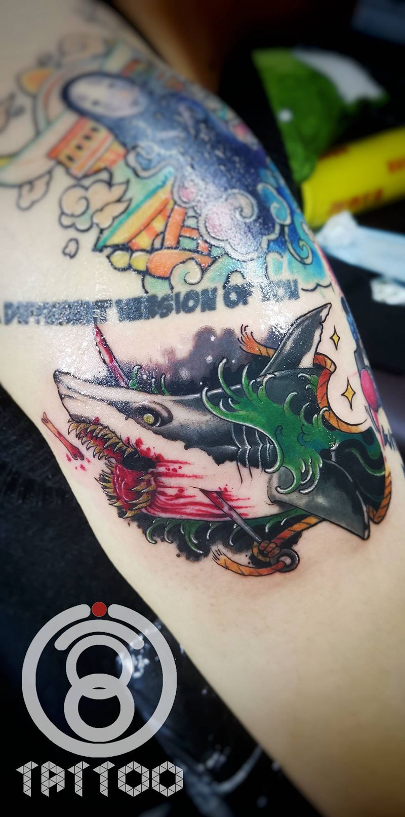 newschool纹身图片_肩部新传统纹身图案