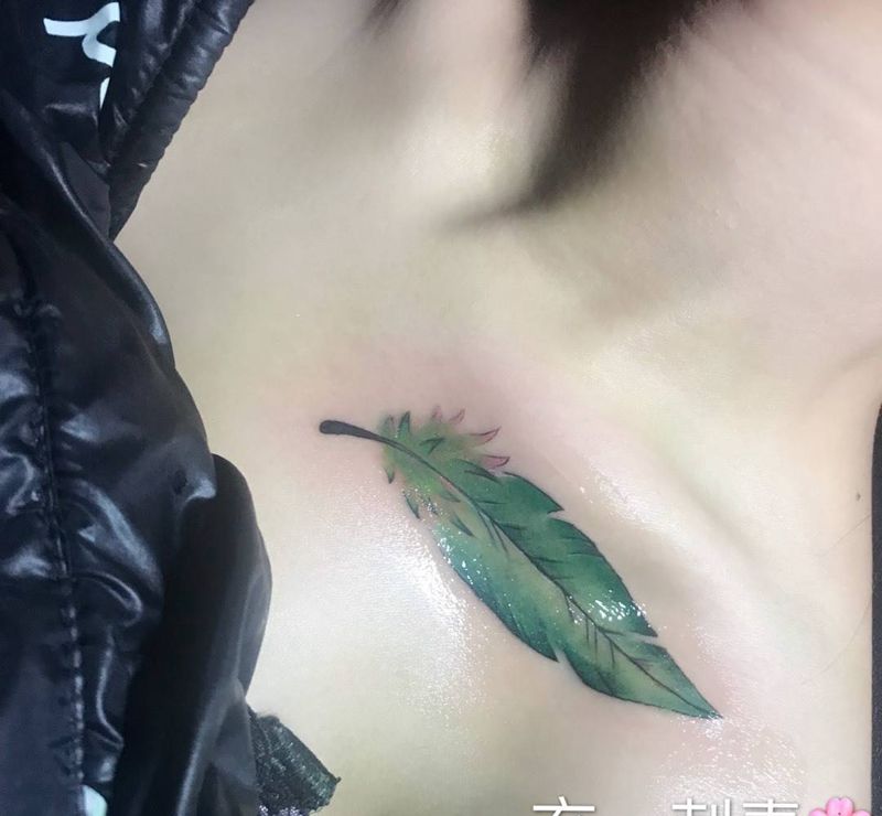 羽毛纹身图片
