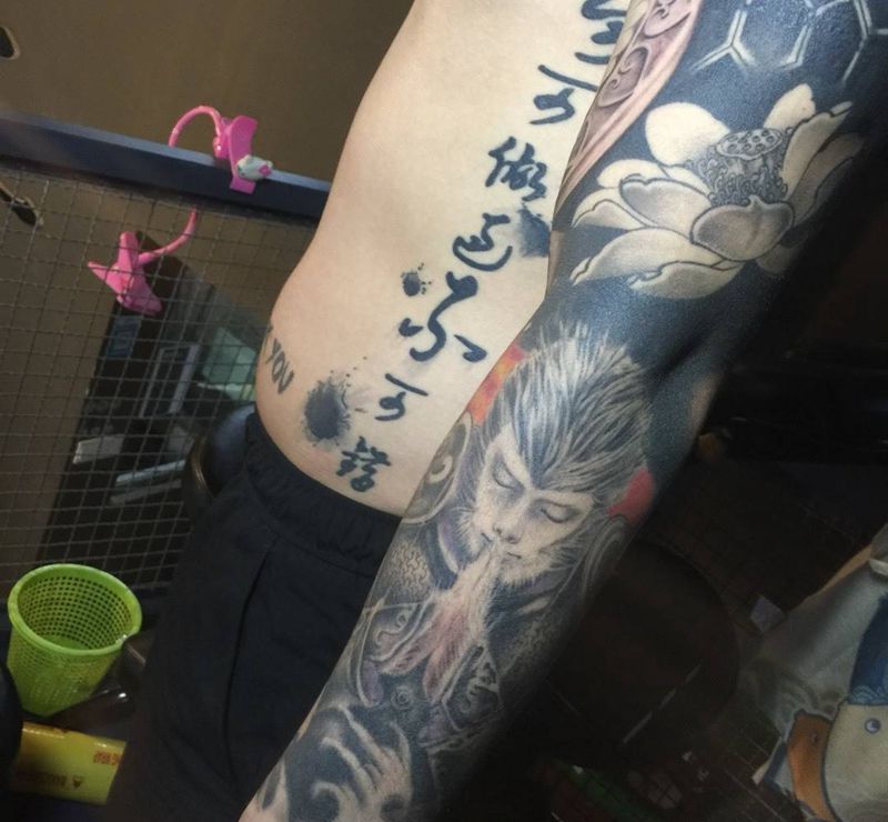 遮盖完成纹身图片