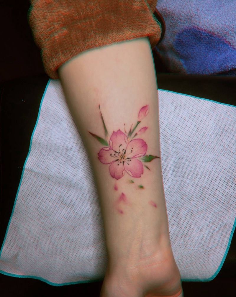 樱花纹身图片