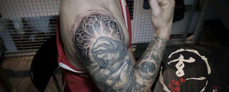 旧纹身修改纹身图片_欧美写实纹身图案