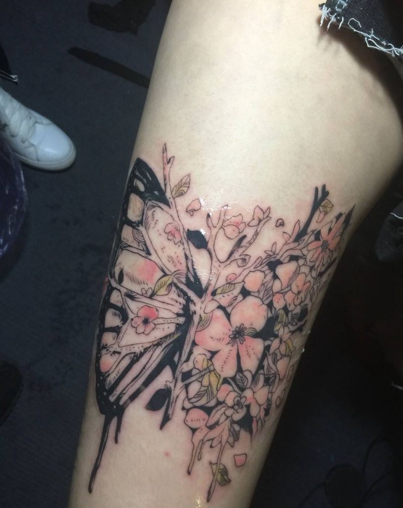 大腿根儿纹身图片