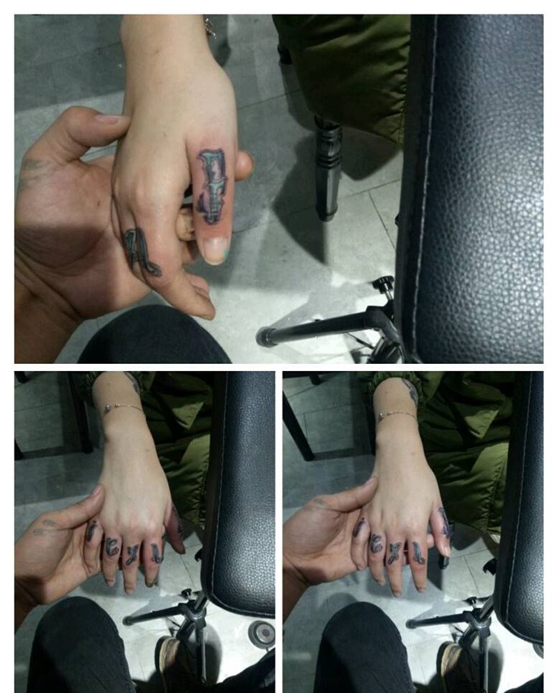 手指奇卡诺纹身图片