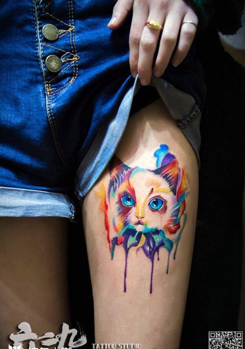 彩色小图纹身图片