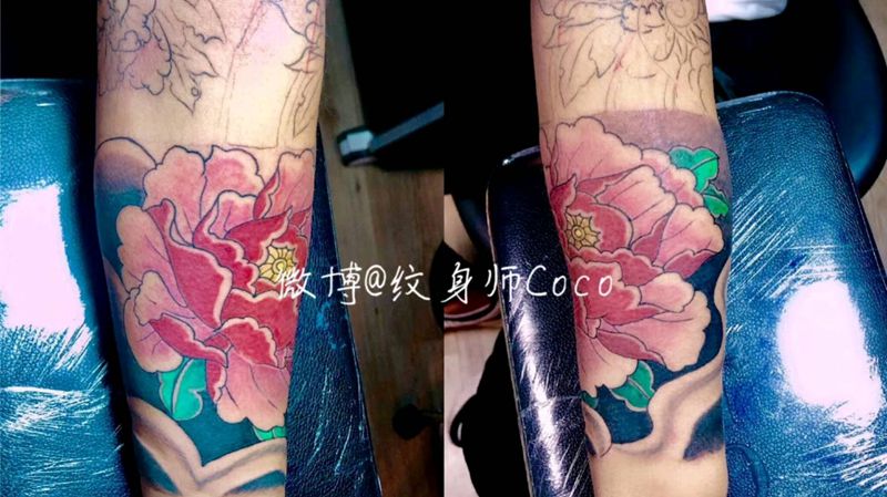 花臂拼接纹身图片_手臂纹身图案