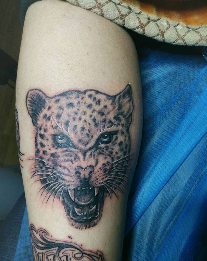 豹子头纹身图片