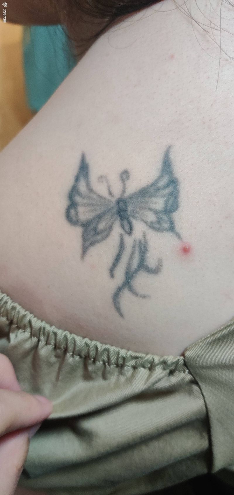 遮盖纹身图片_背部水墨纹身图案