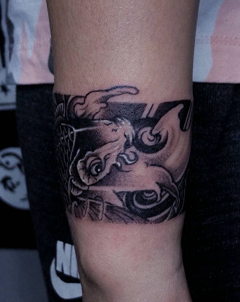 臂环纹身图片_手部纹身图案