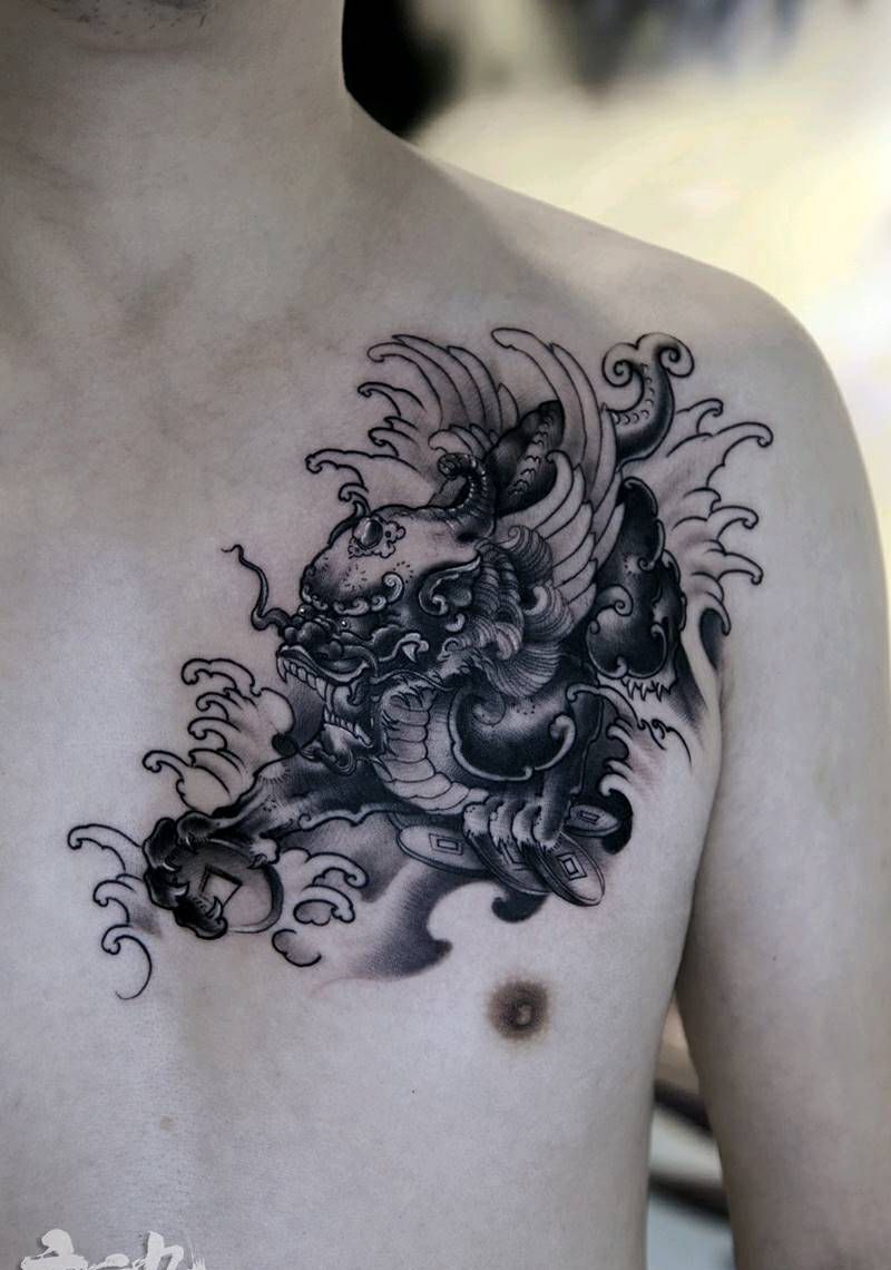 徐师作品·貔貅纹身图片