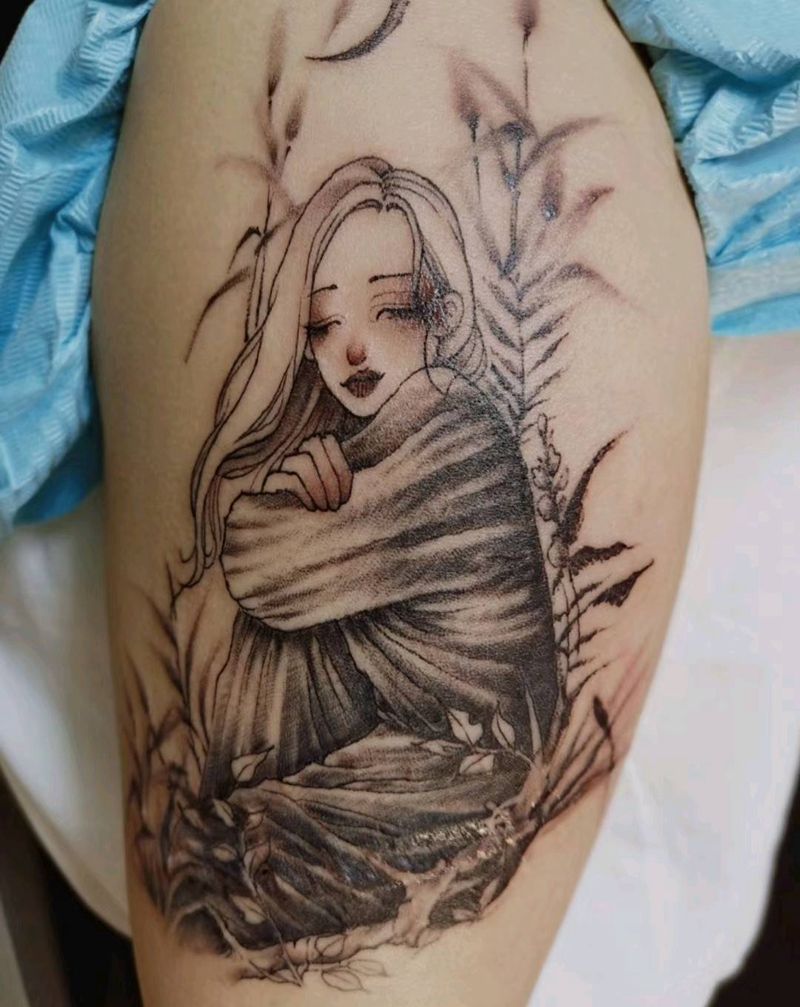 小少女纹身图片_手臂纹身图案