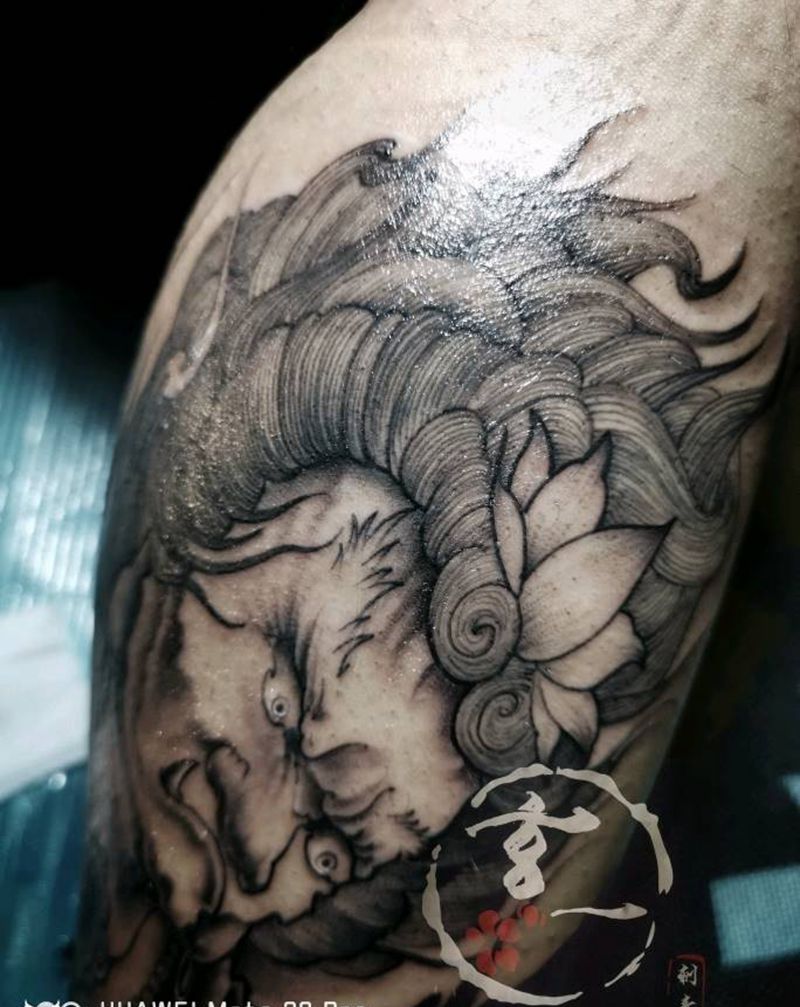 不动明王纹身图片