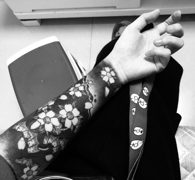 黑臂买家秀纹身图片