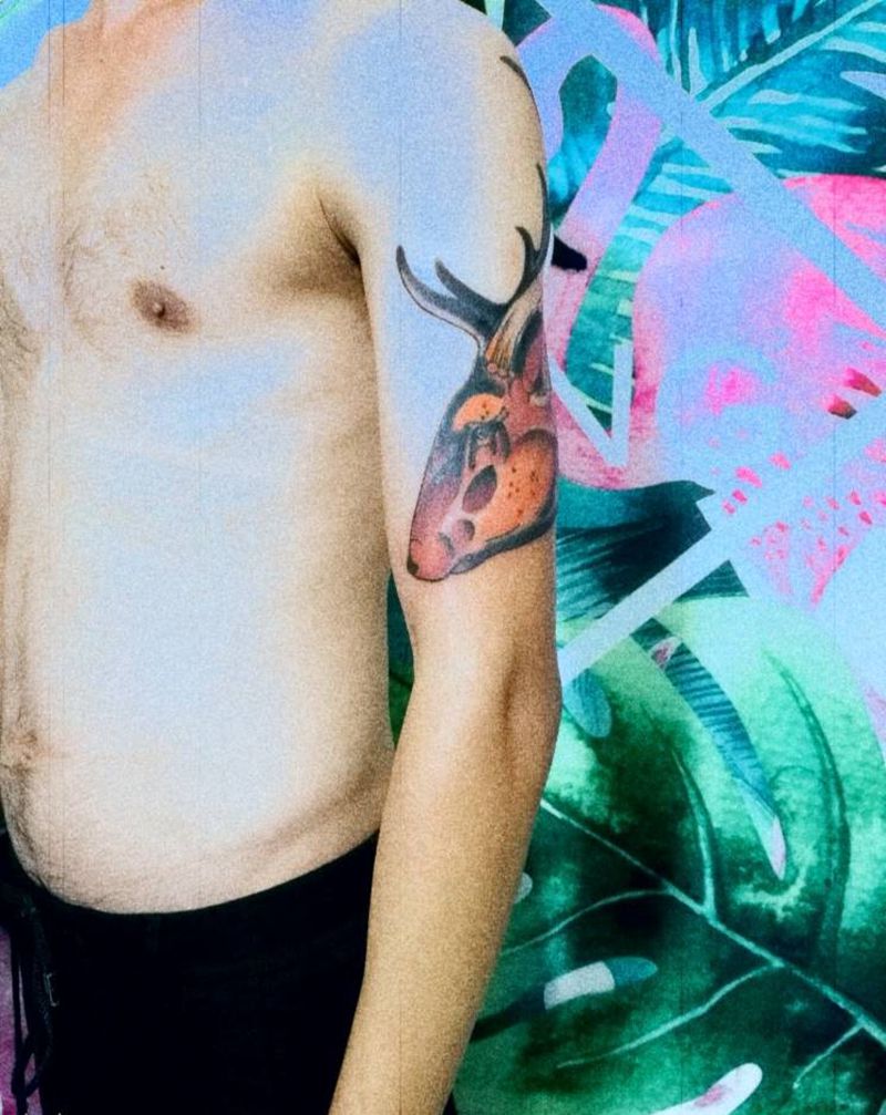 鹿纹身图片